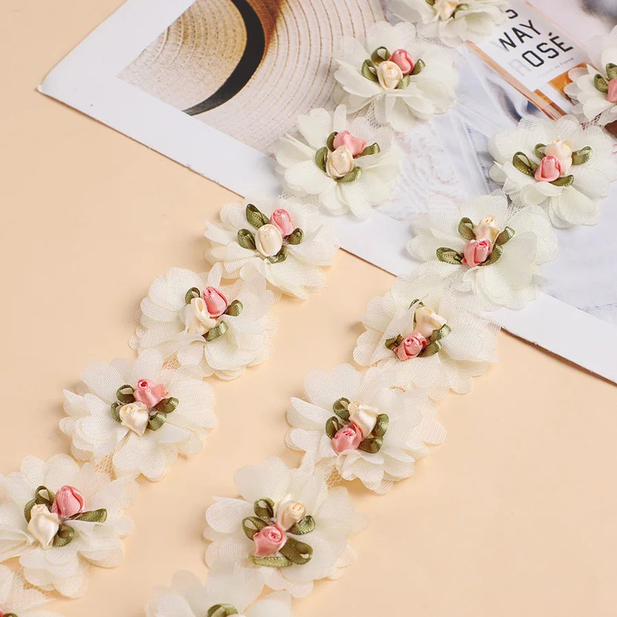 10Pcs Flower Embroidered Lace Applique Patches – DIY Fabric Trim Lace Applique Patches Babs