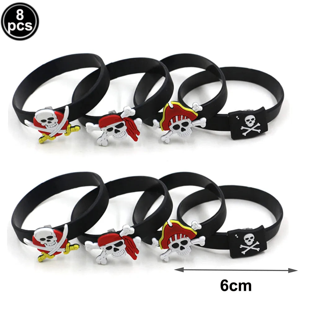Pirate Theme Silicone Wristbands – Party Favor Bracelets Party Favor Wristbands Babs Deep Sapphire