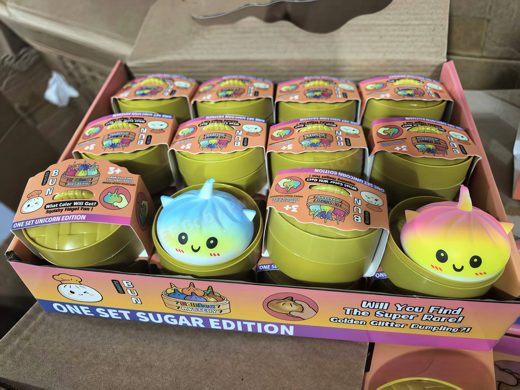 BaoZi Dumpling Squishy Squeeze Fidget Toy – Novelty Desk Gift Squishy Fidget Toy Babs 5.5cm Random colour 1pcs