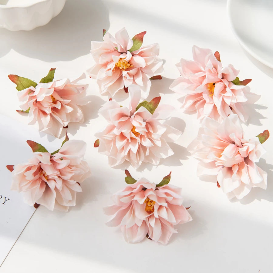 Silk Gerbera Artificial Flowers 20/40pcs – Wedding & Home Decor Artificial Flower Heads Babs Light Pink 20 pieces