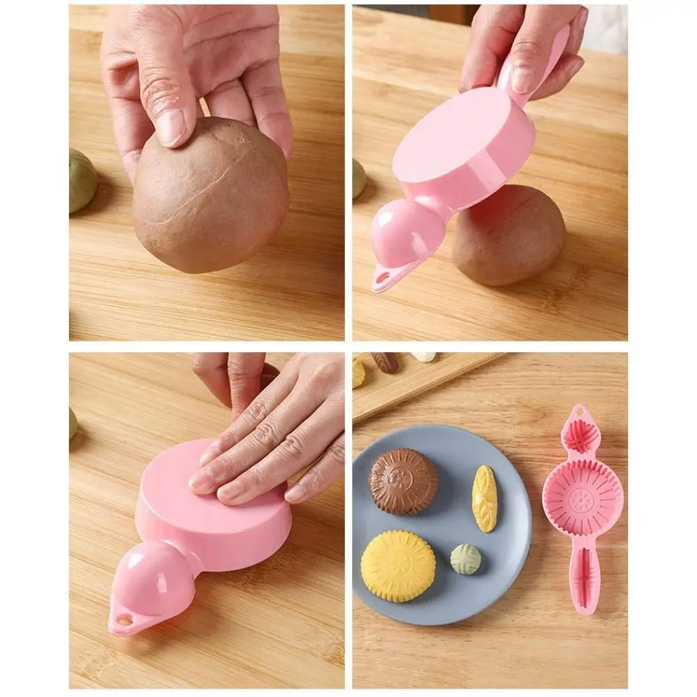 Hand Press Mooncake & Cookie Mold – Non-Stick DIY Baking Tool Baking Mold Babs