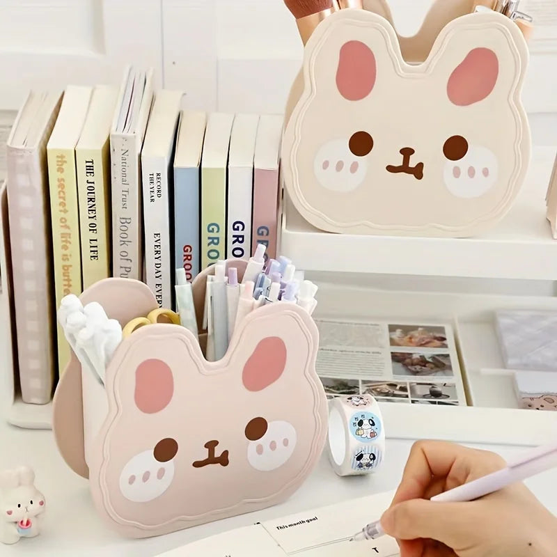 Cute Rabbit Desktop Storage Box – Cosmetics & Pen Holder Desktop Organizer Babs