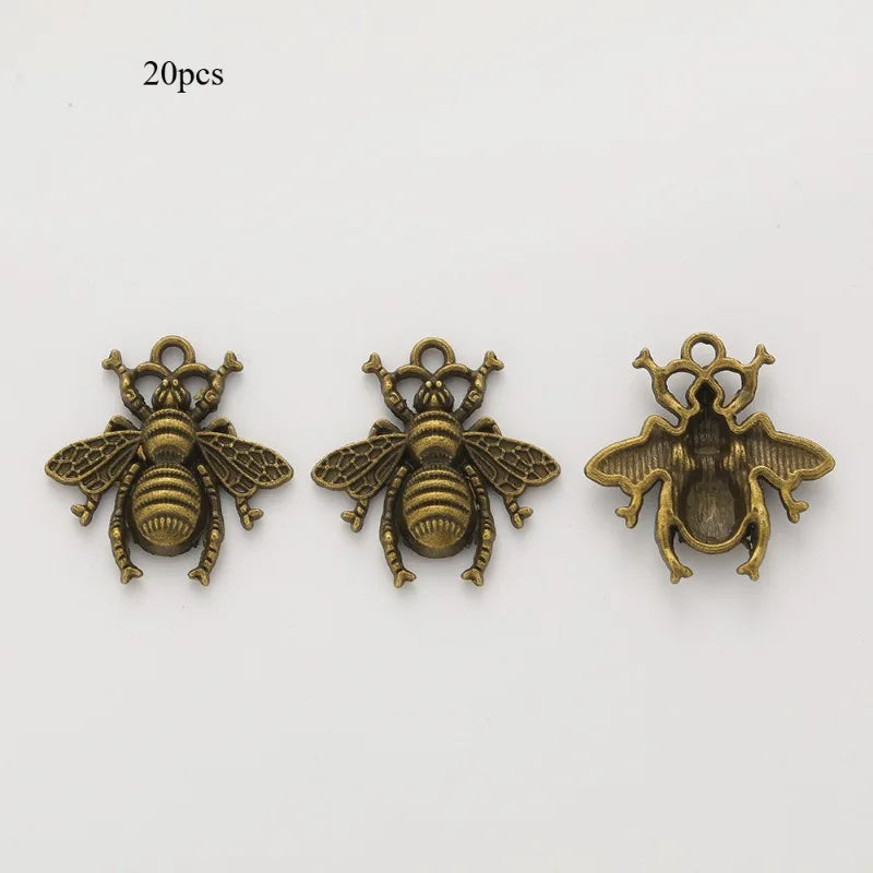 20 Pcs Antique Bronze Bee Charms for Jewelry Making – Zinc Alloy Jewelry Making Charms Babs Antique bronze
