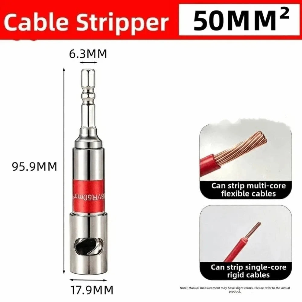 Hex Shank Wire Stripping Tool – 2.5–120mm², 4 Size Options Wire Stripping Tool Babs 50MM