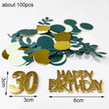 100Pcs Green Gold Birthday Confetti – 30th 40th 50th 60th Party Party Confetti Babs 30th