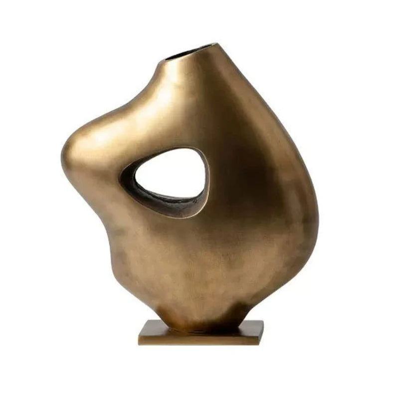 Nordic Luxury Resin Vase – Modern Minimalist Home Decor Decorative Vase Babs Golden