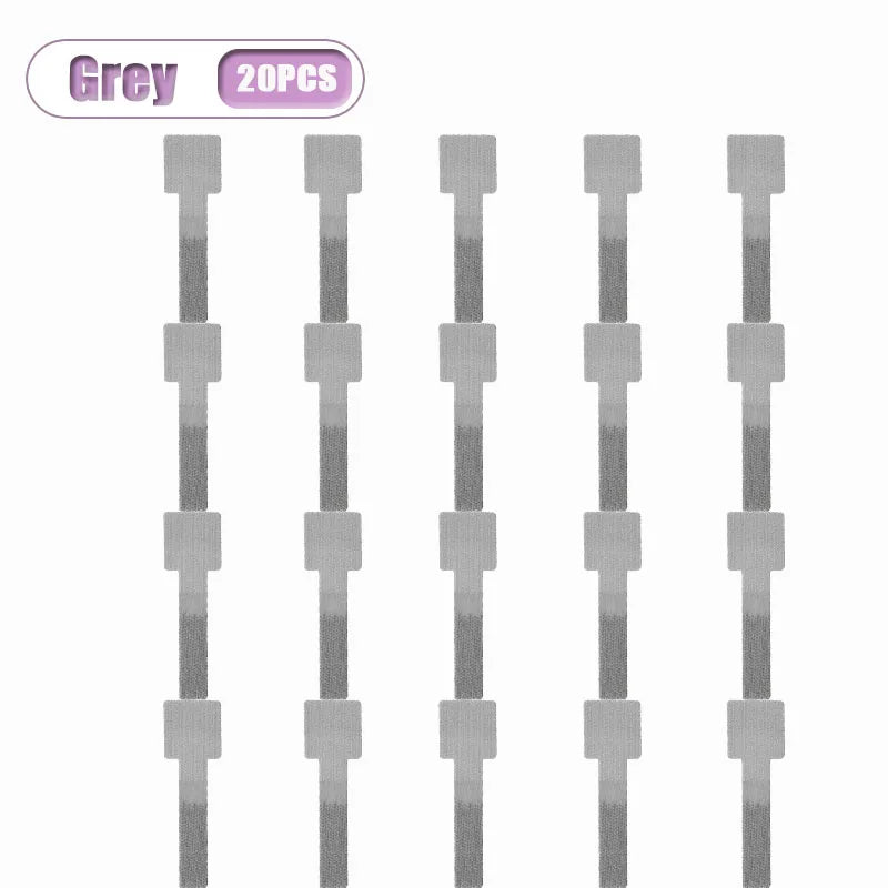 Self-Adhesive Reusable Cable Ties & Cord Holders 10-20 Pcs Cable Cord Organizer Babs Gray-20PCS