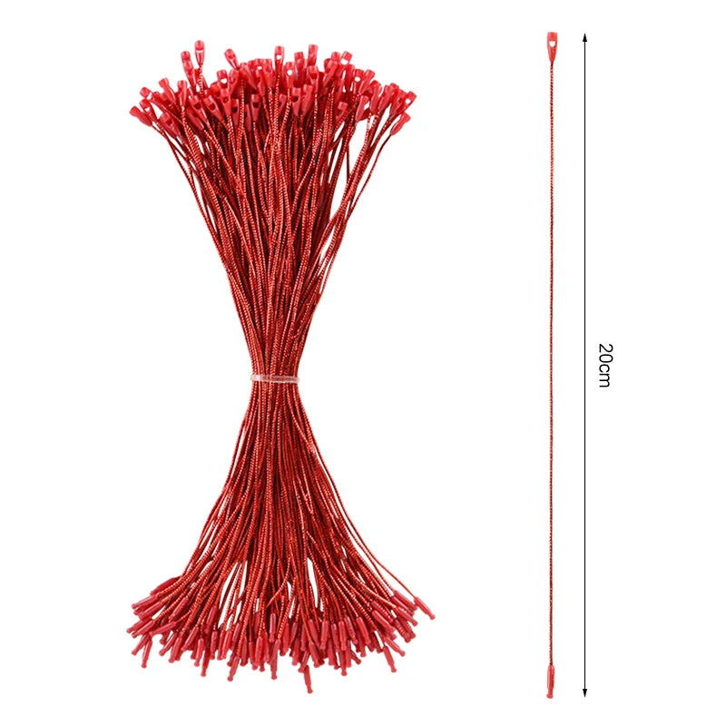 100pcs Christmas Ornament Hanging Ropes & Ribbon Strings Christmas Ornament Strings Babs Red