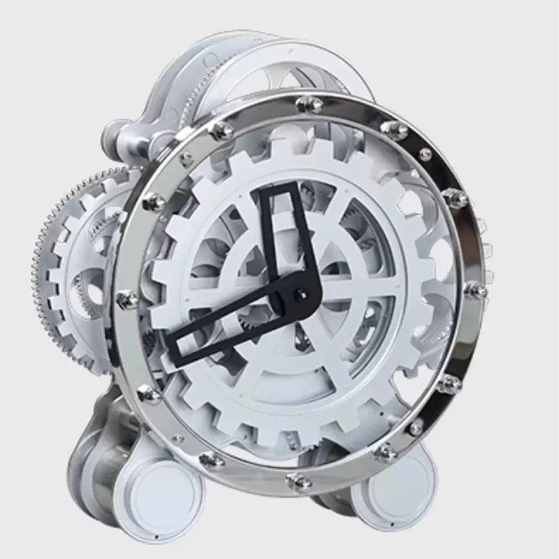 Nordic Rotating Gear Table Clock – 14" Metal Desk Decor Decorative Desk Clock Babs