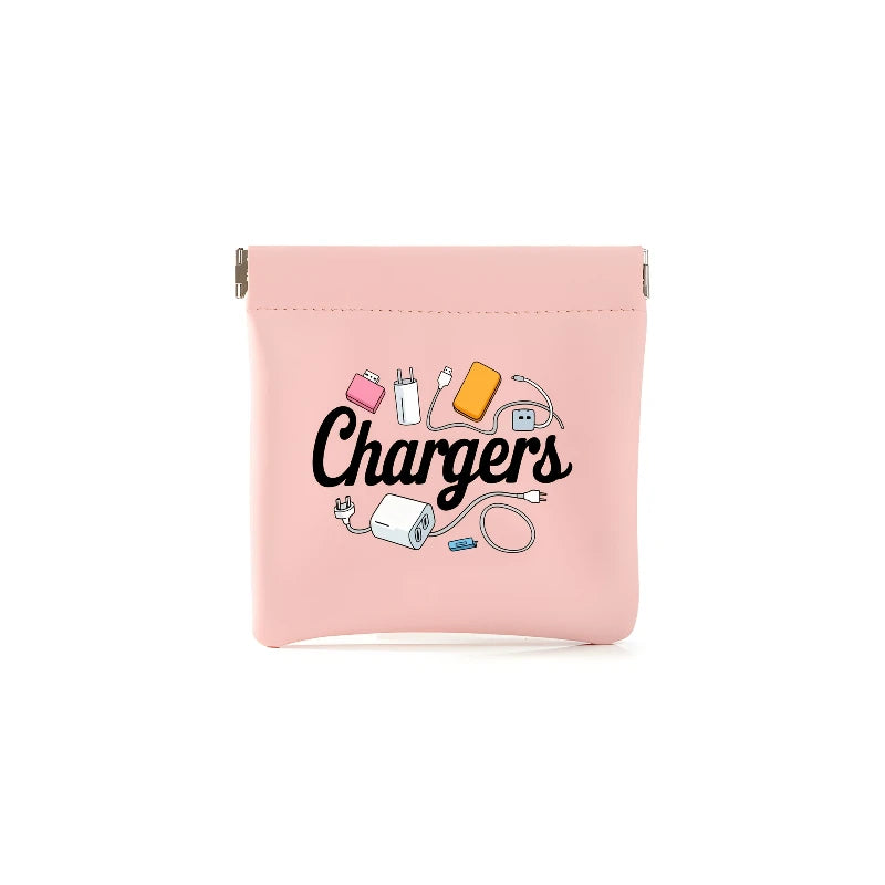 Pop-Up Spring Storage Bag – Cable & Small Item Organizer Pop-Up Storage Pouch Babs Pink