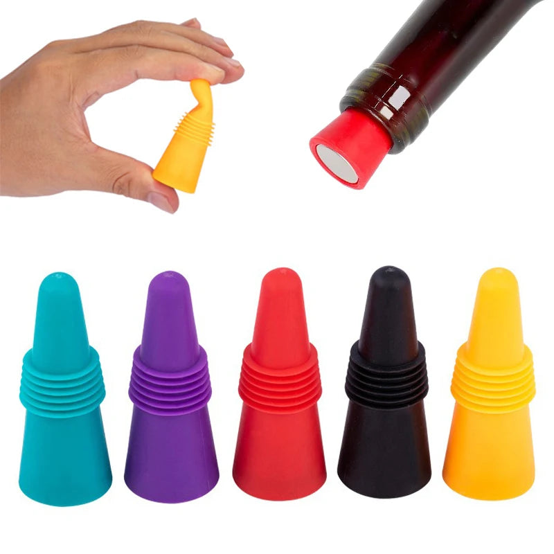 Reusable Silicone Vacuum Wine & Champagne Bottle Stopper Wine Bottle Stopper Babs