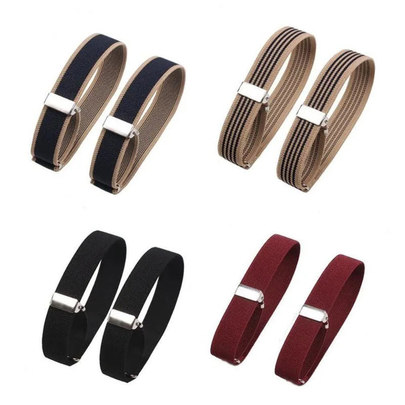 2 Pairs Elastic Armband Shirt Sleeve Holders – Men's Arm Cuffs Sleeve Holder Armband Babs