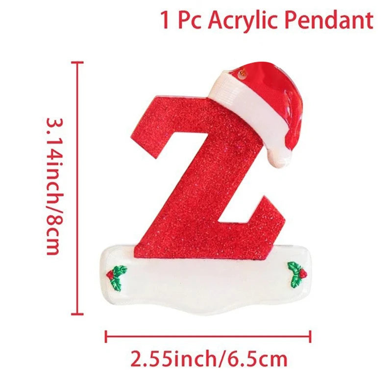 Christmas Acrylic Letter Pendants – Xmas Tree Ornaments 2024 Christmas Tree Ornament Babs Z