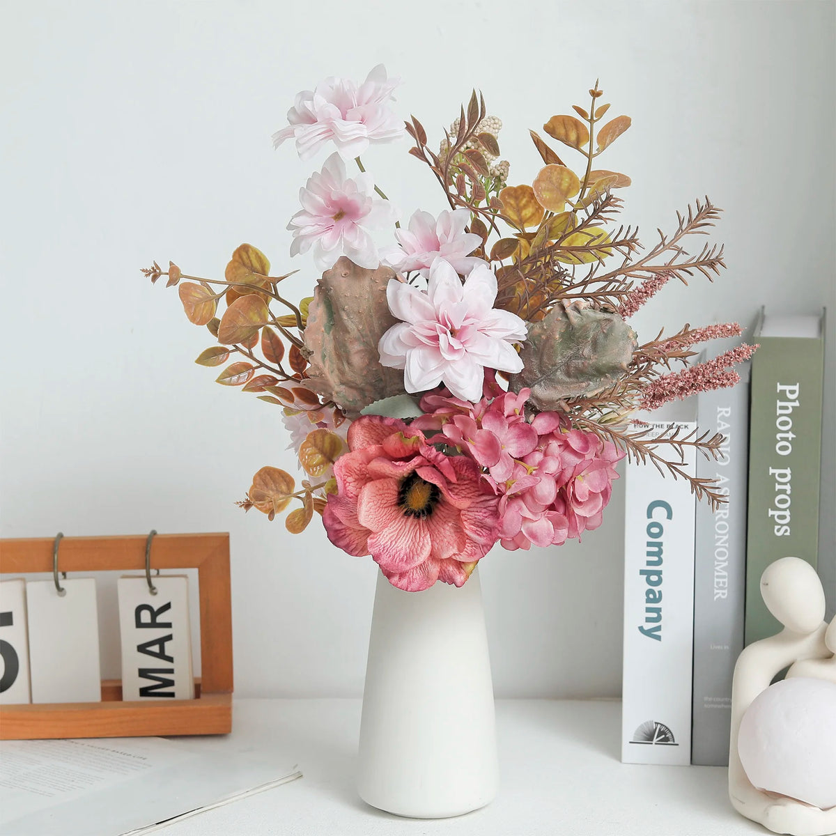 Artificial Silk Flower Bouquet – Hydrangea, Peony & Dahlia Artificial Flower Bouquet Babs