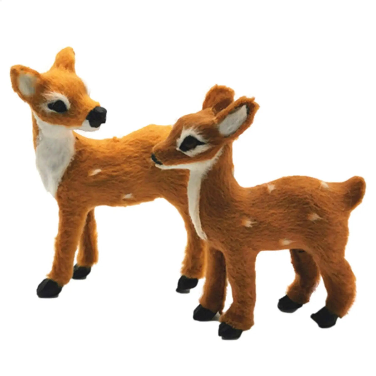 Plush Sika Deer Figurine | Christmas Reindeer Ornament Décor Christmas Deer Ornament Babs