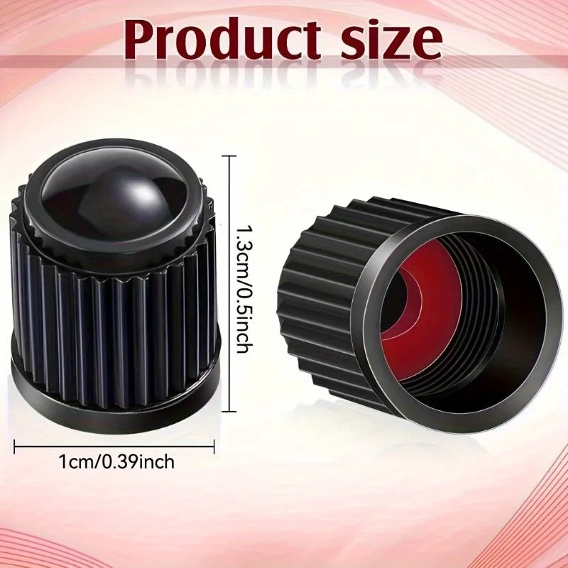 50pcs Black Tire Valve Dust Caps for Cars, Bikes & Motorcycles Tire Valve Caps Babs