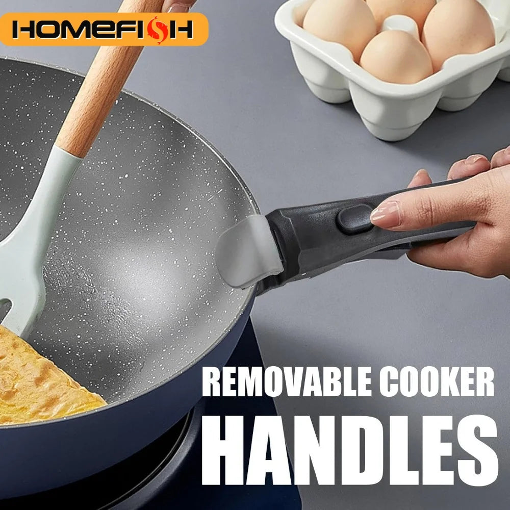 Detachable Universal Pot Handle Cookware Set – Home & Camping Cookware Handle Set Babs