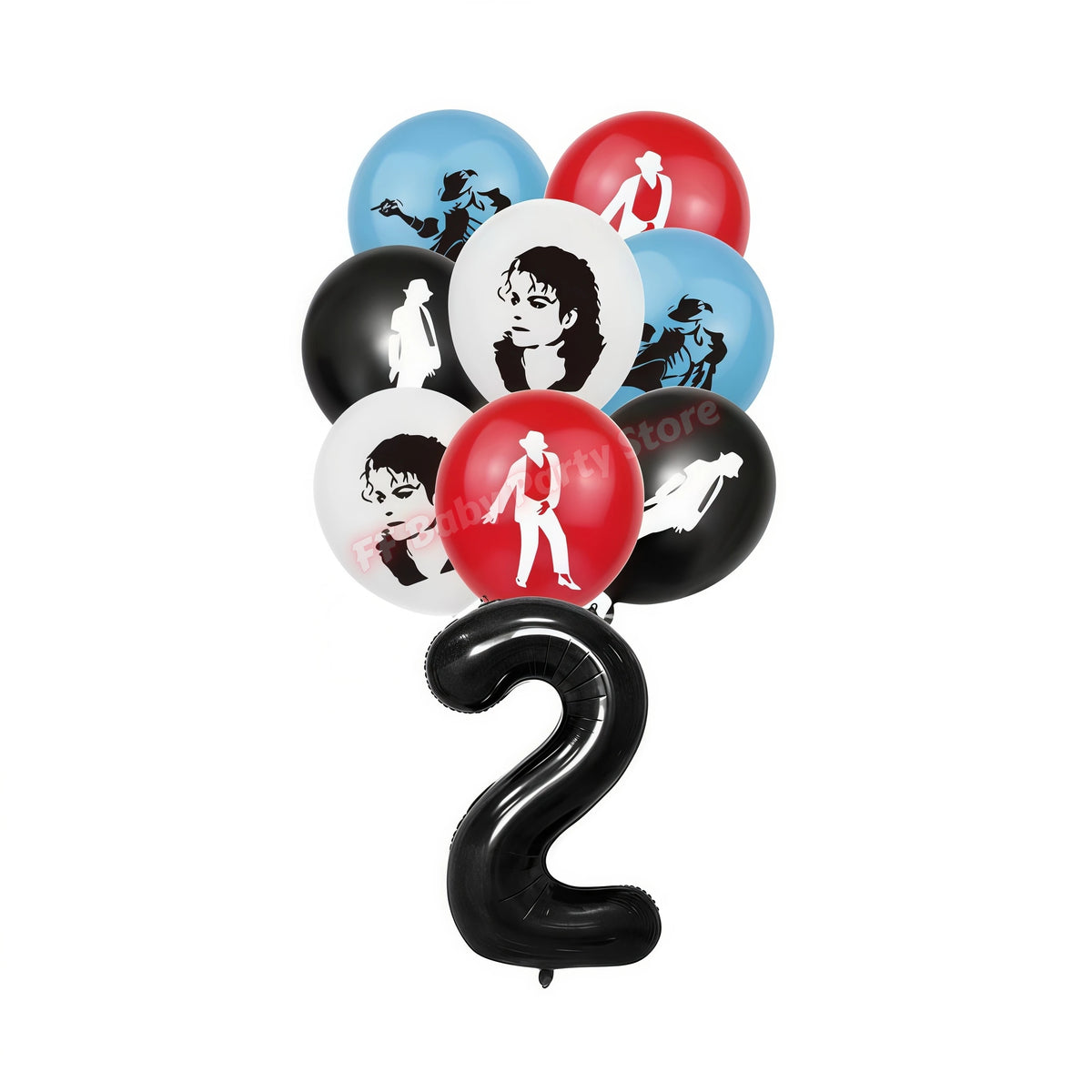 MJ Pop King Birthday Party Decorations – Balloon, Banner & Topper Party Decoration Set Babs 17pcs Number-2