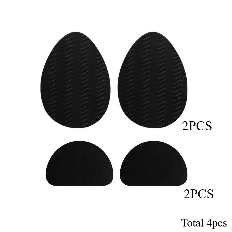 Anti-Slip Rubber Shoe Sole Pads – 4 Pcs | TPR Grip & Noise Reduction Shoe Sole Pads Babs Black