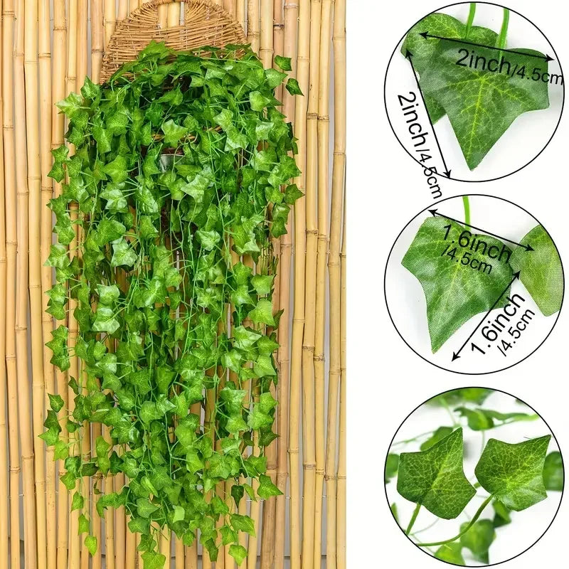 Artificial Ivy Vine Hanging Garland – 30pcs Fake Leaf Décor Artificial Ivy Garland Babs