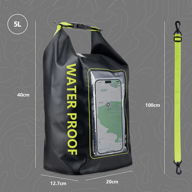 Waterproof Dry Bag 2L 5L PVC Touch Screen Outdoor Backpack Waterproof Dry Bag Babs