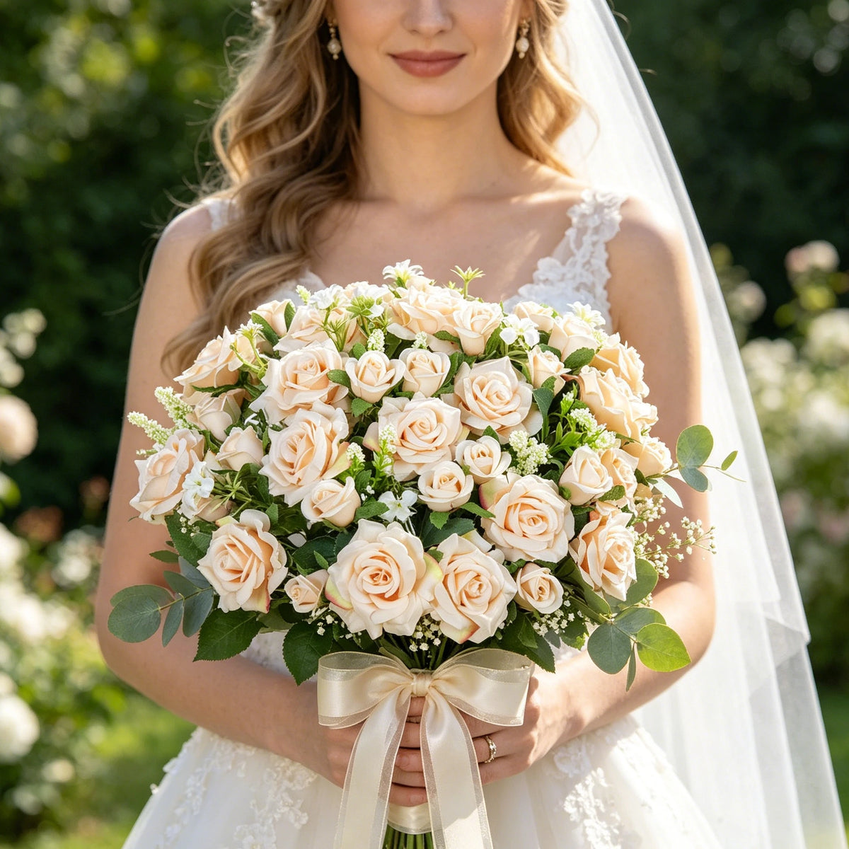 Artificial Silk Rose Bouquet – Wedding & Home Décor Flowers Artificial Flower Bouquet Babs