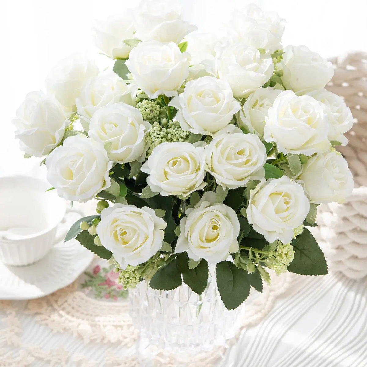 Artificial Silk Roses Bouquet – Wedding & Home Décor Flowers Artificial Silk Flowers Babs