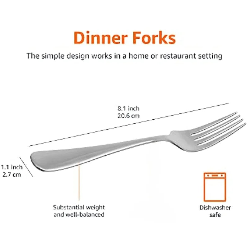 Heavy Duty Stainless Steel Dinner Forks – Dishwasher Safe Dinner Forks Babs