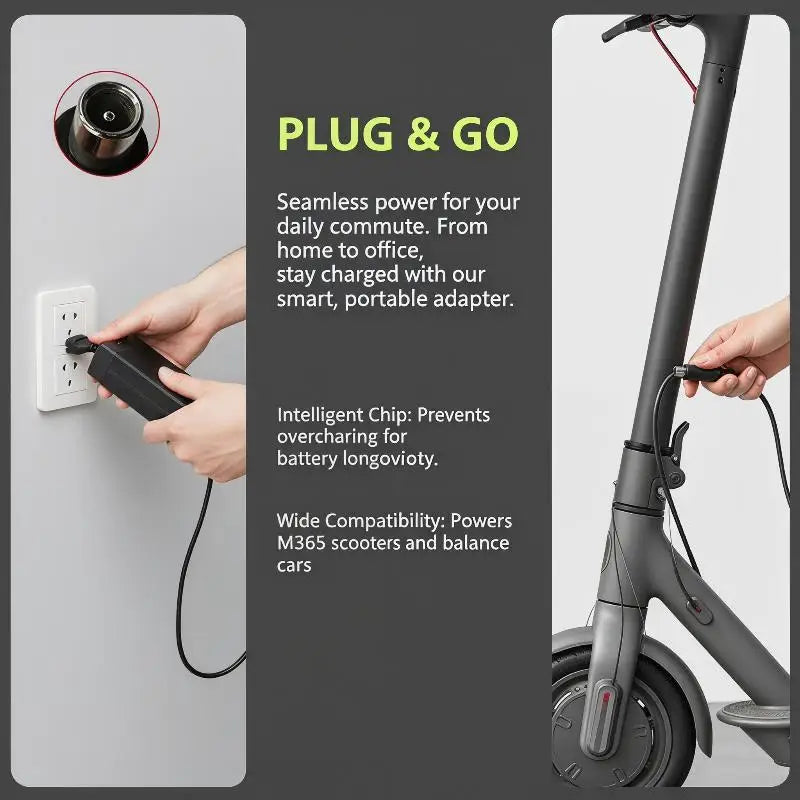 42V 2A Electric Scooter Battery Charger – M365 Universal Scooter Battery Charger Babs