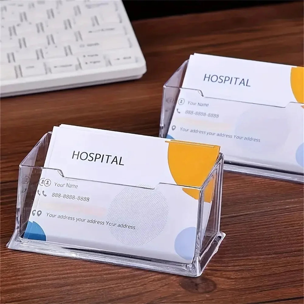 Transparent Acrylic Desktop Business Card Holder Display Stand Business Card Holder Babs