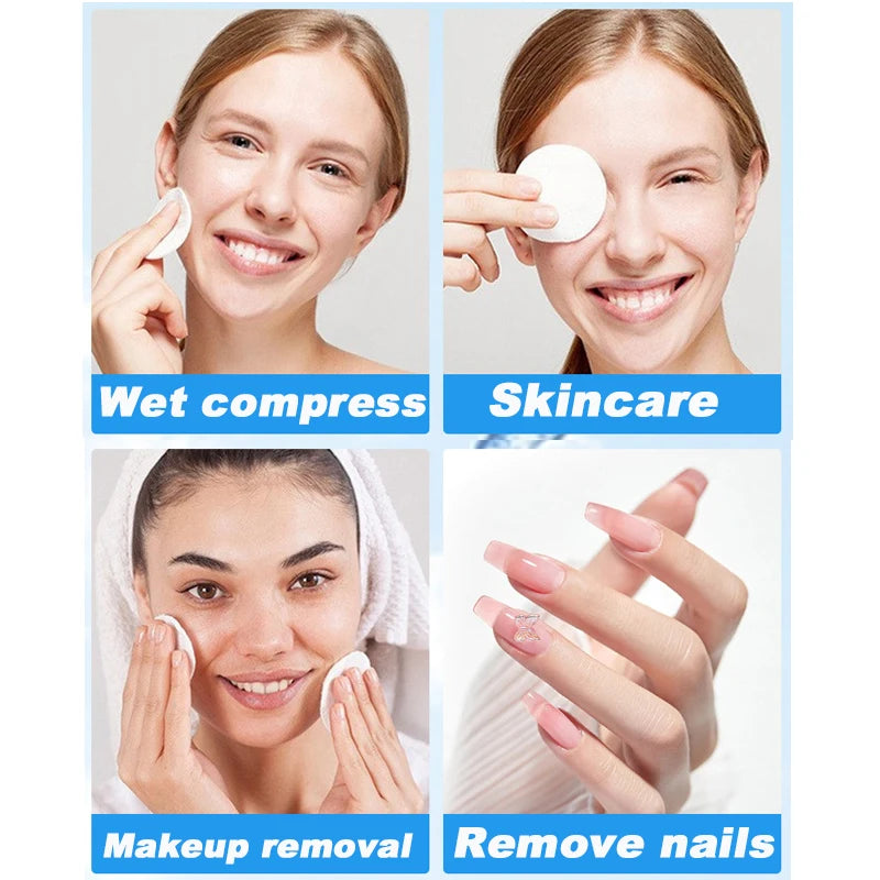 100/400pcs Soft Round Cotton Makeup Pads – Facial & Nail Care Cotton Makeup Pads Babs