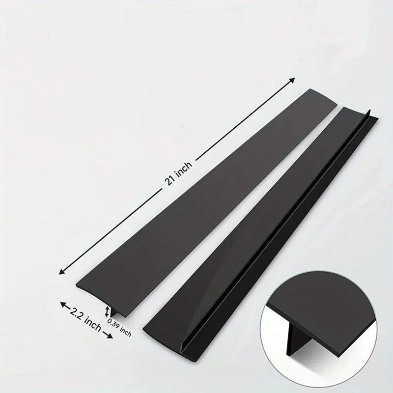 2Pcs Silicone Stove Counter Gap Cover – Heat Resistant Filler Kitchen Gap Filler Babs