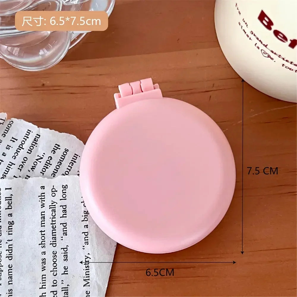 Folding Hair Comb with Mirror – Portable Air Cushion Brush Folding Hair Comb Babs Pink