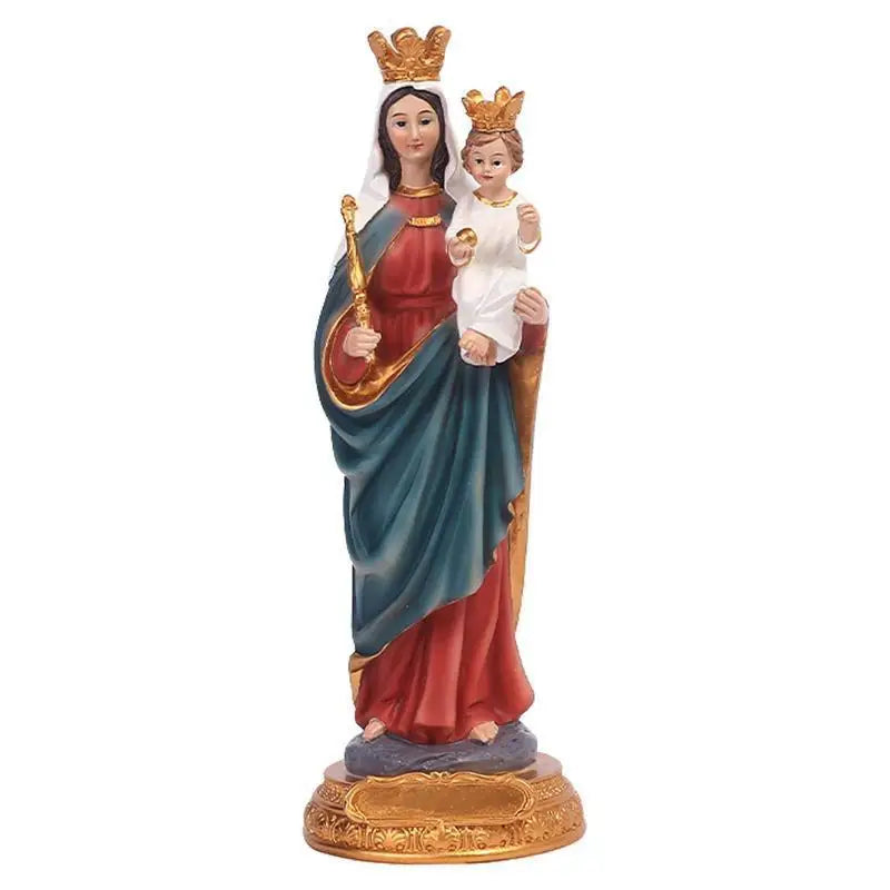 Virgin Mary & Jesus Resin Statue – Renaissance Religious Decor Religious Figurine Babs