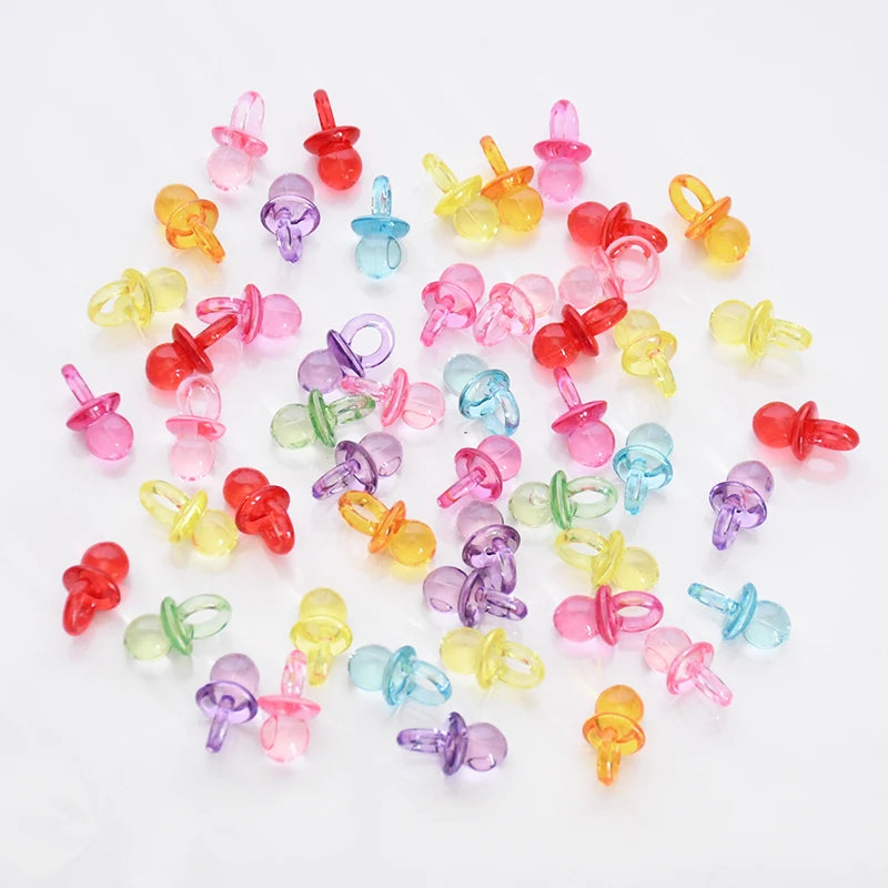 Mini Acrylic Pacifier Confetti 50/100Pcs – Baby Shower Décor Party Confetti Decor Babs