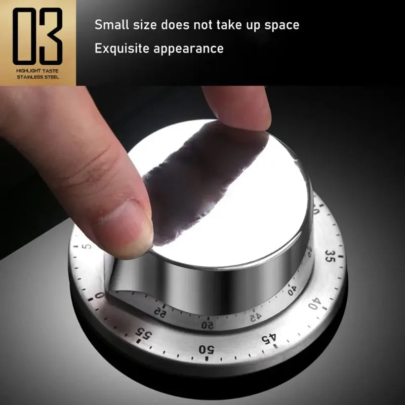 Stainless Steel Magnetic Mechanical Kitchen Timer – No Battery Mechanical Kitchen Timer Babs