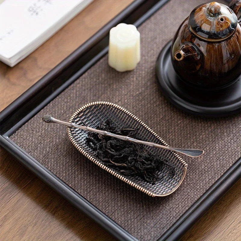 2Pcs Alloy Kung Fu Tea Scoop Set – Handmade Tea Shovel Tools Tea Ceremony Tools Babs