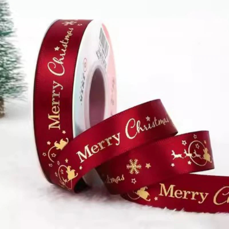 5m Christmas Ribbon for Tree, Gift Wrap & DIY Decorations Christmas Ribbon Babs 5m 3 5M