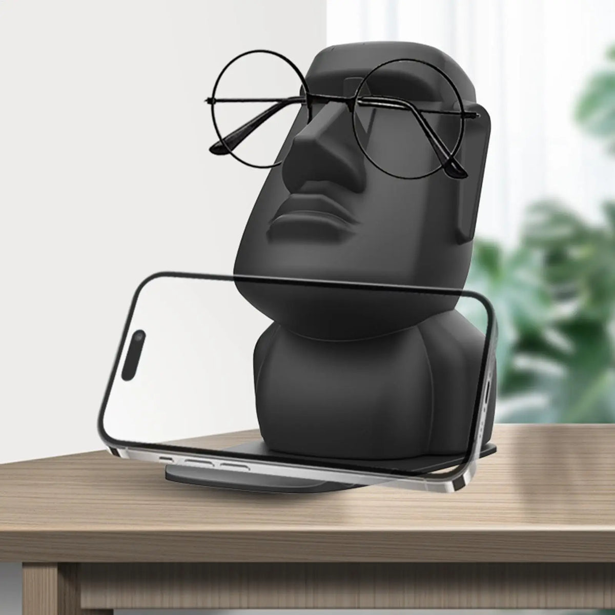 Moai Easter Island Statue Glasses & Phone Holder Ornament Desk Organizer Ornament Babs