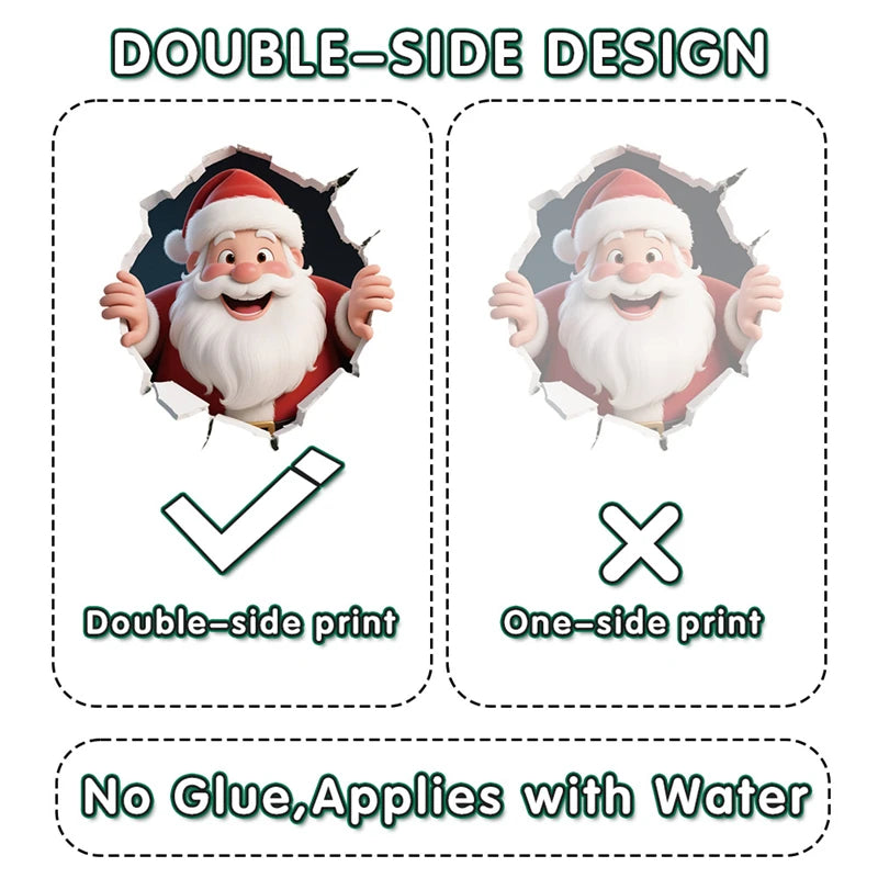 Santa Claus Christmas Toilet Stickers – Xmas Bathroom Decor 2025 Christmas Toilet Sticker Babs