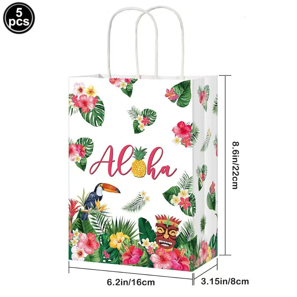 Hawaiian Party Supplies – Tableware, Banner & Photo Props Party Decoration Set Babs Brown