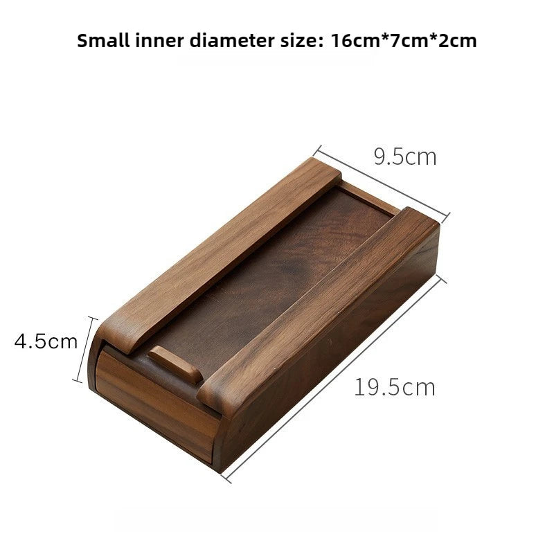 Wooden Under-Desk Pull-Out Storage Drawer | Desk Organizer Desk Storage Drawer Babs Walnut-Small