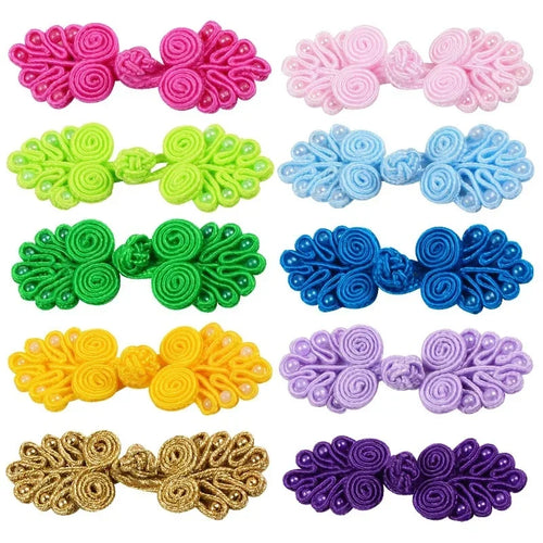 10 Pairs Chinese Knot Frog Buttons for Cheongsam & DIY Sewing Decorative Sewing Buttons Babs