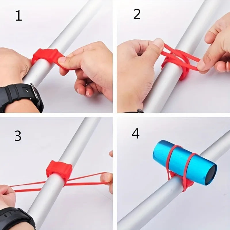 Bike Silicone Strap Light Holder for Handlebar Mount Bike Light Mount Strap Babs
