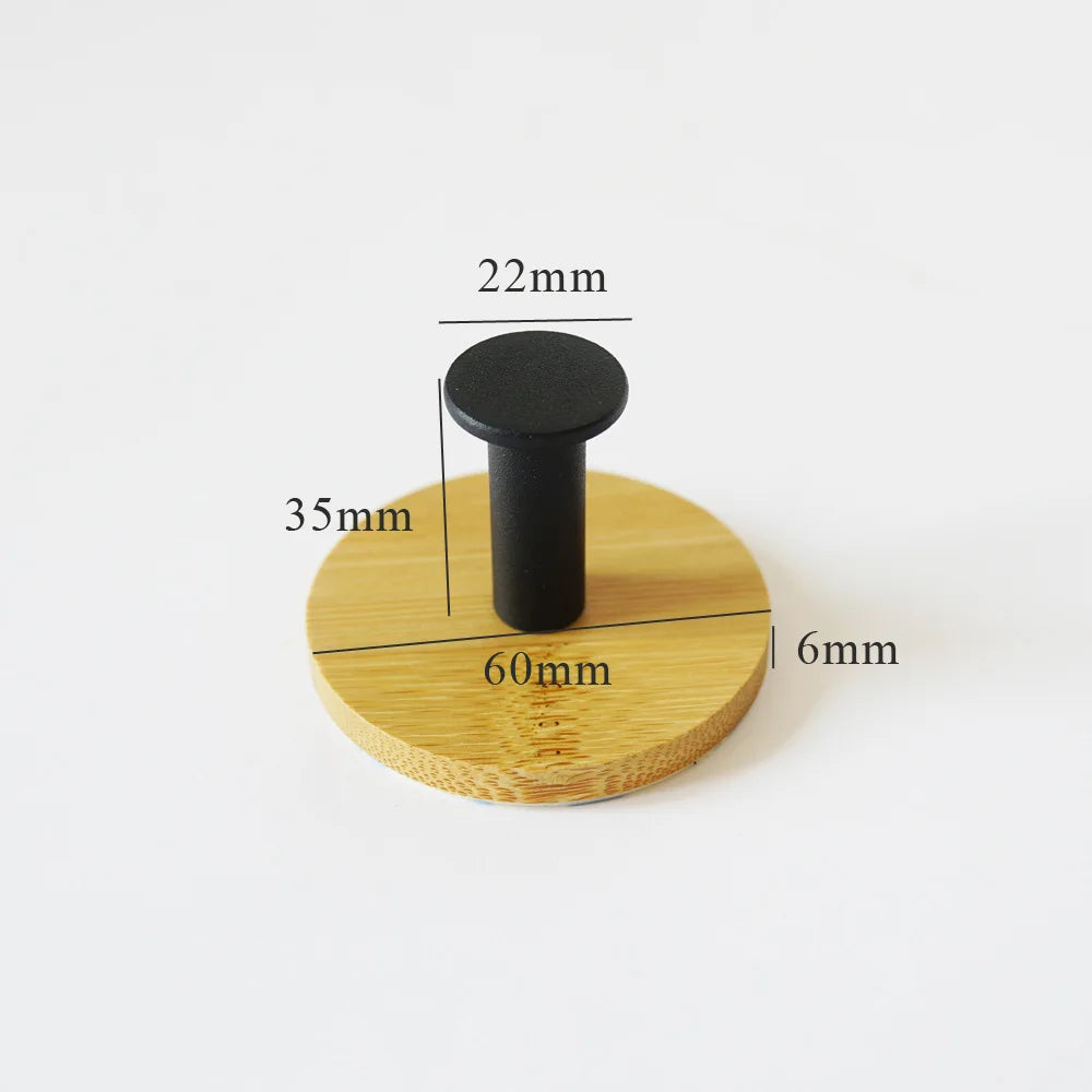 Natural Wood Wall Hook – Coat, Key, Towel & Robe Organizer Wall-Mounted Hook Babs