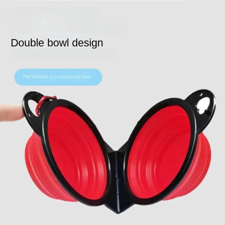 2-in-1 Foldable Pet Travel Bowl for Dogs & Cats – 500ml Pet Travel Bowl Babs
