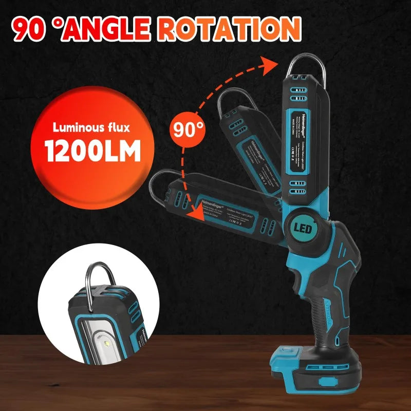 Cordless LED Work Light 1000LM | Makita & Milwaukee 18V Compatible Cordless LED Work Light Babs