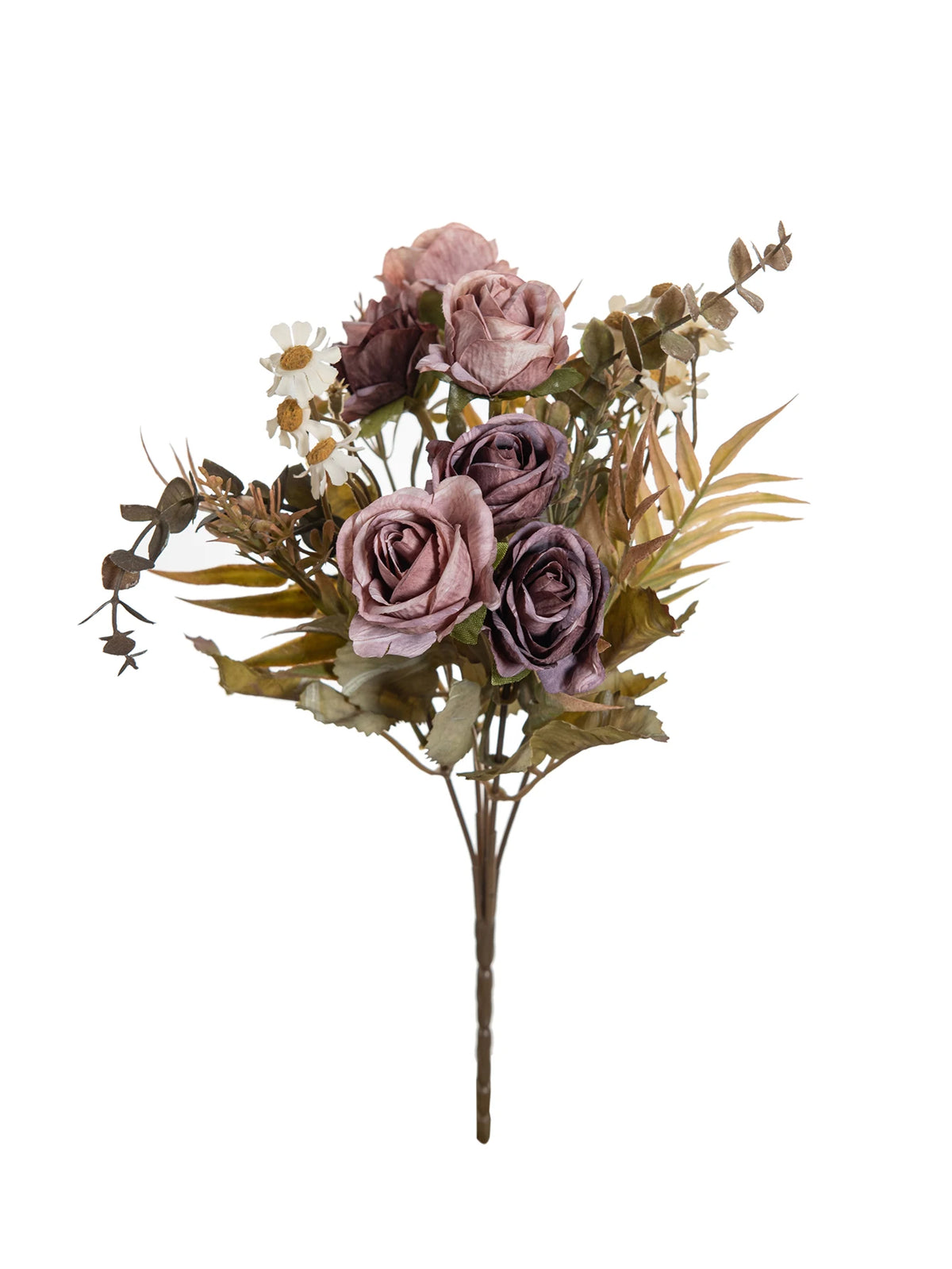 Artificial Silk Rose Bouquet for Wedding & Home Décor | DIY Artificial Silk Flowers Babs PURPLE 1 PC