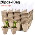 10-Cell Biodegradable Seed Starter Tray | Eco Paper Pulp Nursery Seed Starter Tray Babs 20pcs-1Bag
