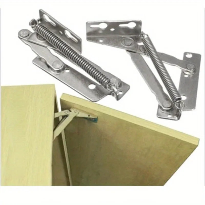 2Pcs 80° Sprung Hinges Cabinet Lift-Up Flap Stay Support Cabinet Sprung Hinges Babs